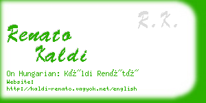 renato kaldi business card